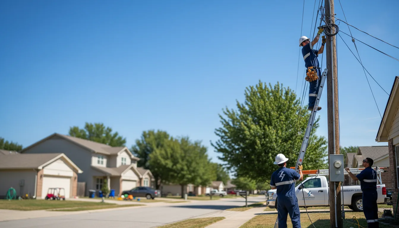 Residential electrician providing installation services in Fairchance, PA
